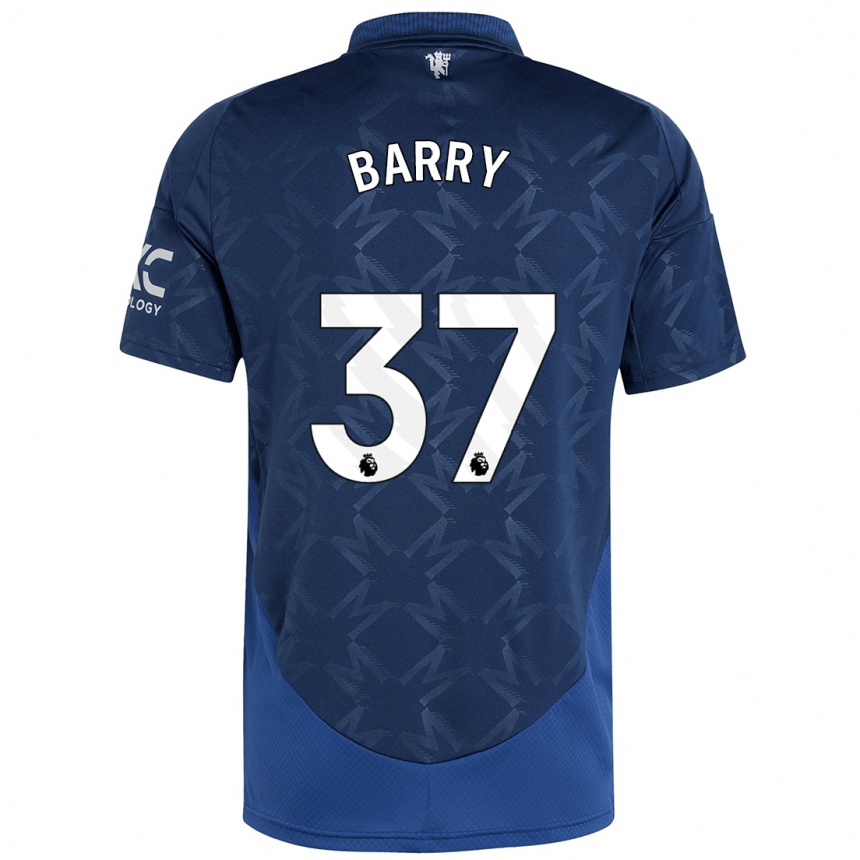 Kids Football Keira Barry #37 Indigo Away Jersey 2024/25 T-Shirt Nz