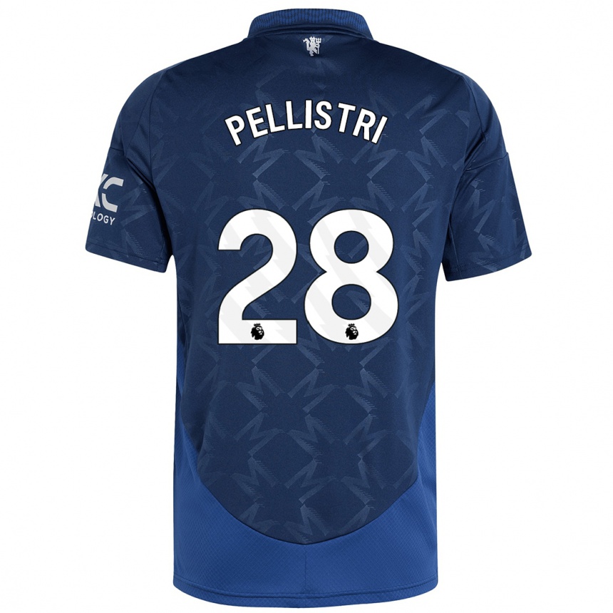 Kids Football Facundo Pellistri #28 Indigo Away Jersey 2024/25 T-Shirt Nz