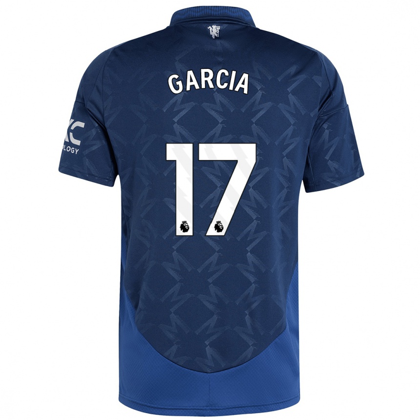 Kids Football Lucia Garcia #17 Indigo Away Jersey 2024/25 T-Shirt Nz