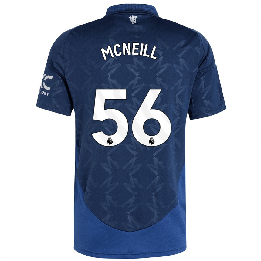 Kids Football Charlie Mcneill #56 Indigo Away Jersey 2024/25 T-Shirt Nz