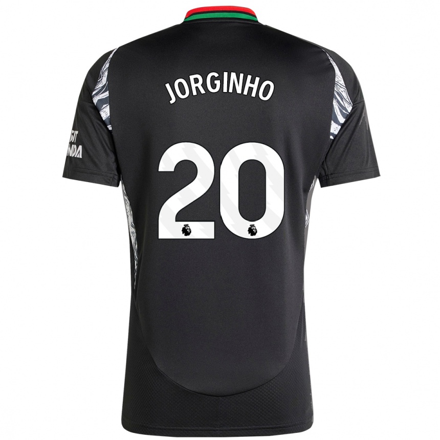 Kids Football Jorginho #20 Black Away Jersey 2024/25 T-Shirt Nz