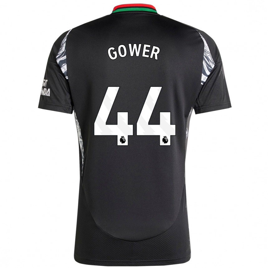 Kids Football Jimi Gower #44 Black Away Jersey 2024/25 T-Shirt Nz