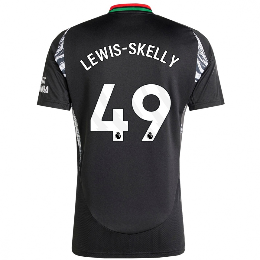 Kids Football Myles Lewis-Skelly #49 Black Away Jersey 2024/25 T-Shirt Nz