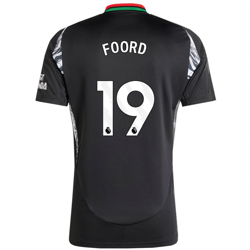 Kids Football Caitlin Foord #19 Black Away Jersey 2024/25 T-Shirt Nz