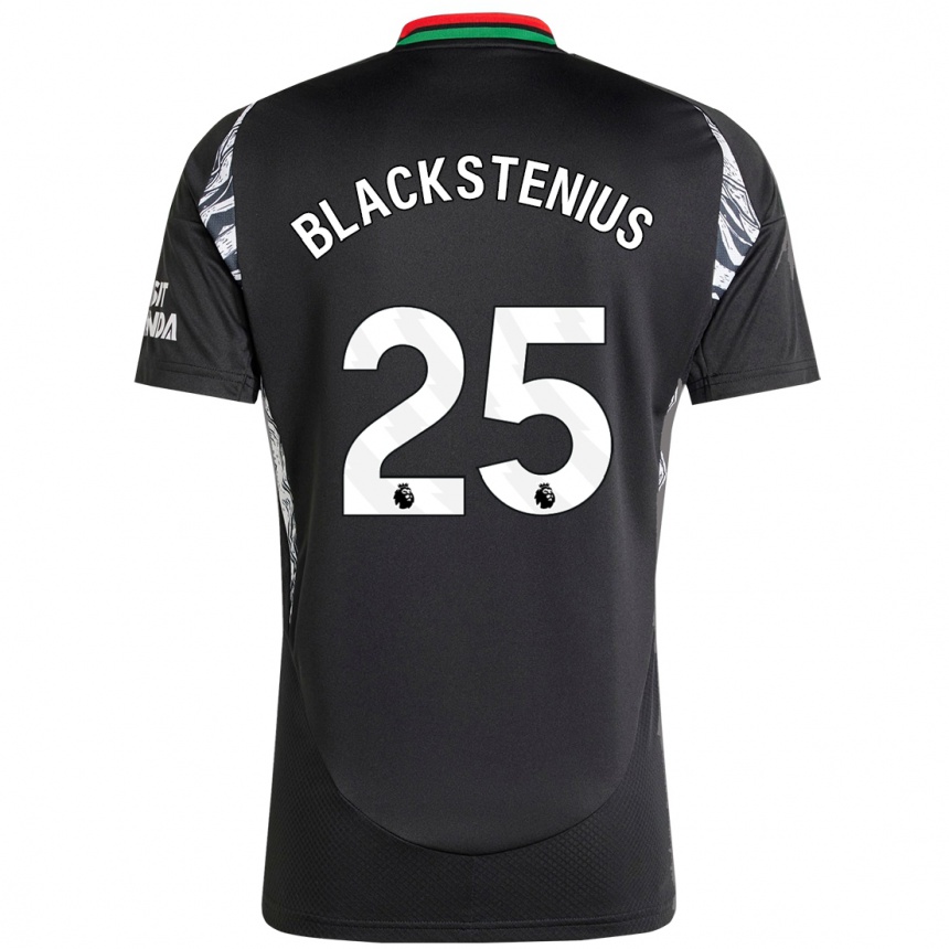 Kids Football Stina Blackstenius #25 Black Away Jersey 2024/25 T-Shirt Nz