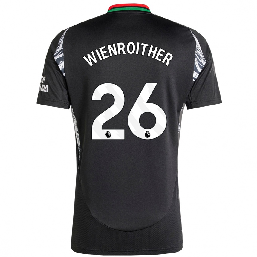 Kids Football Laura Wienroither #26 Black Away Jersey 2024/25 T-Shirt Nz