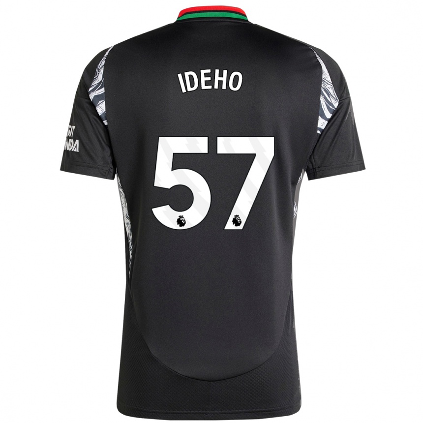 Kids Football Joel Ideho #57 Black Away Jersey 2024/25 T-Shirt Nz