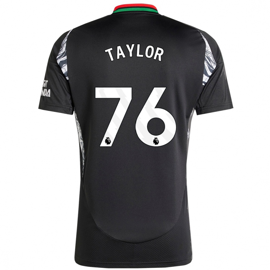 Kids Football Kido Taylor Hart #76 Black Away Jersey 2024/25 T-Shirt Nz