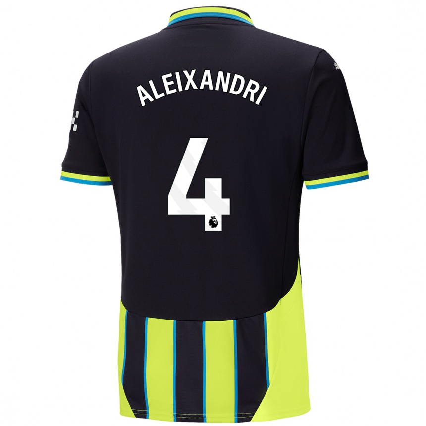 Kids Football Laia Aleixandri #4 Blue Yellow Away Jersey 2024/25 T-Shirt Nz