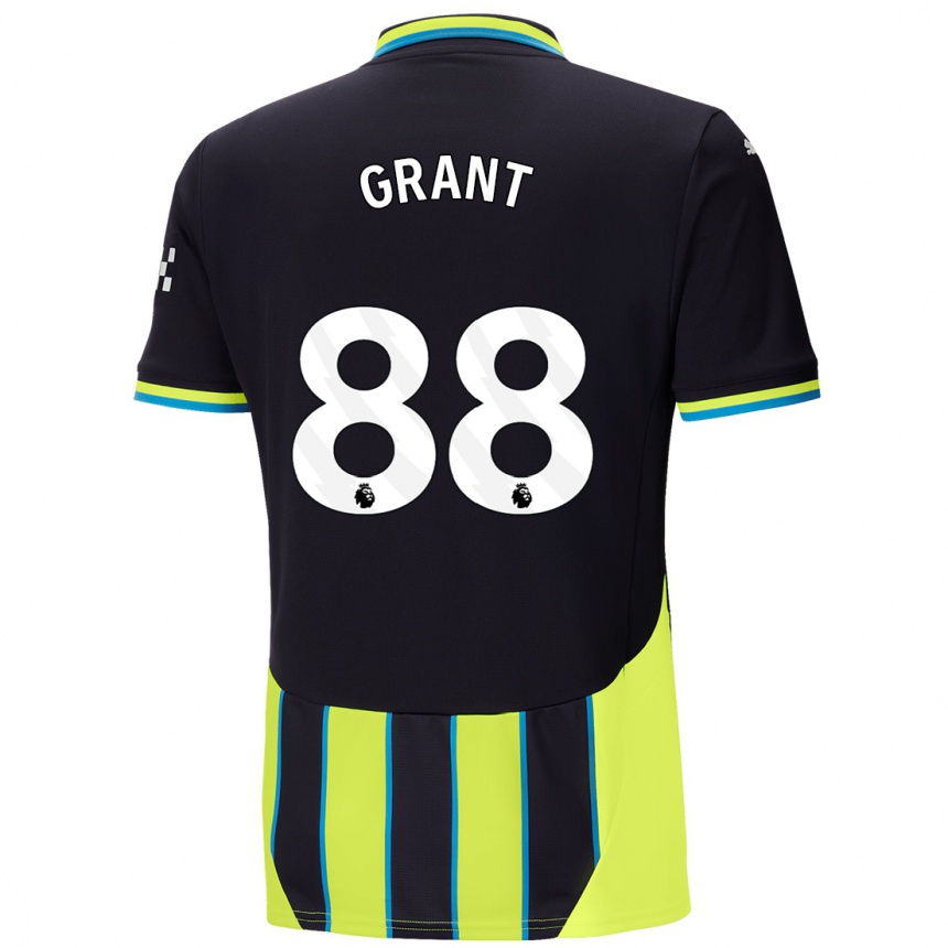 Kids Football True Grant #88 Blue Yellow Away Jersey 2024/25 T-Shirt Nz