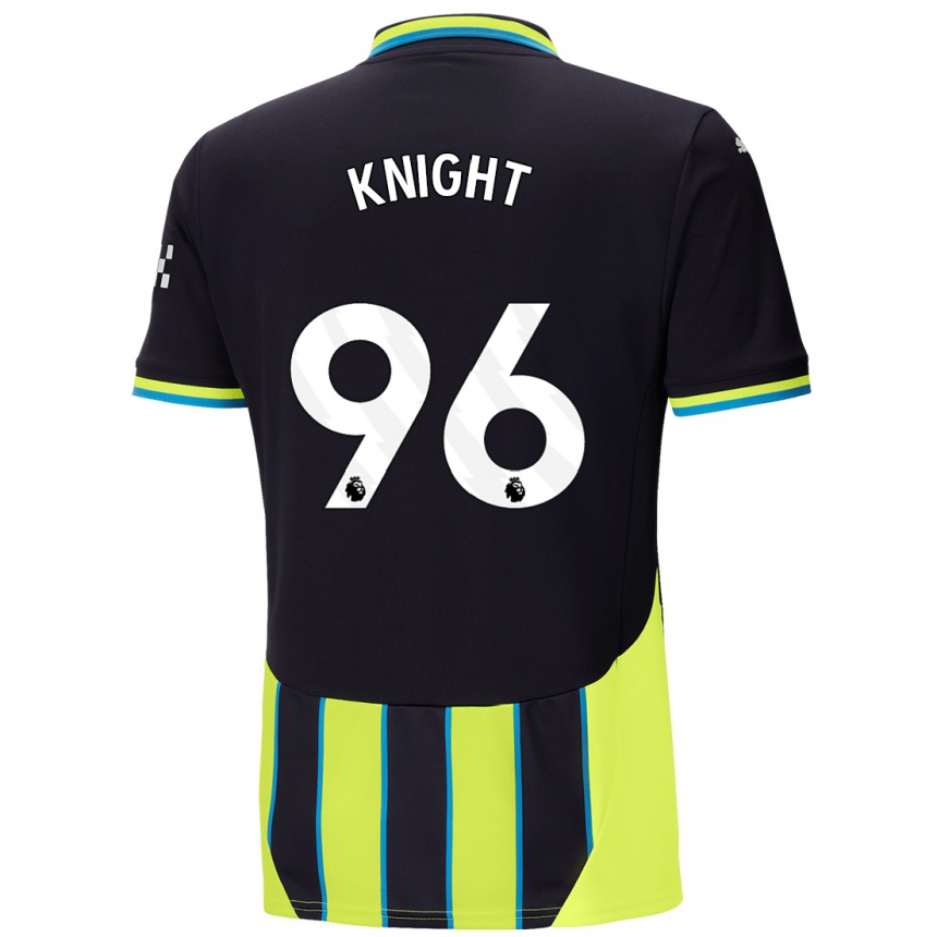 Kids Football Ben Knight #96 Blue Yellow Away Jersey 2024/25 T-Shirt Nz