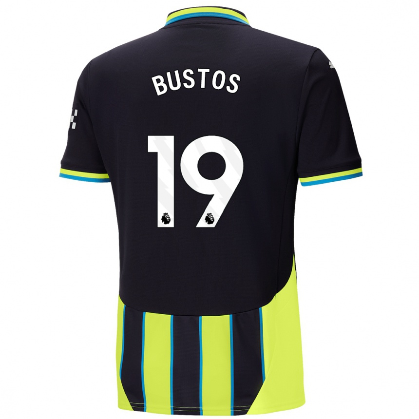 Kids Football Nahuel Bustos #19 Blue Yellow Away Jersey 2024/25 T-Shirt Nz