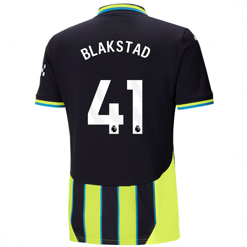 Kids Football Julie Blakstad #41 Blue Yellow Away Jersey 2024/25 T-Shirt Nz