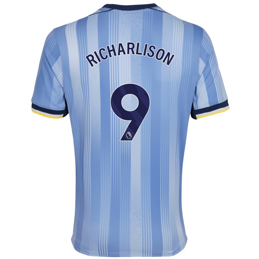 Kids Football Richarlison #9 Light Blue Away Jersey 2024/25 T-Shirt Nz