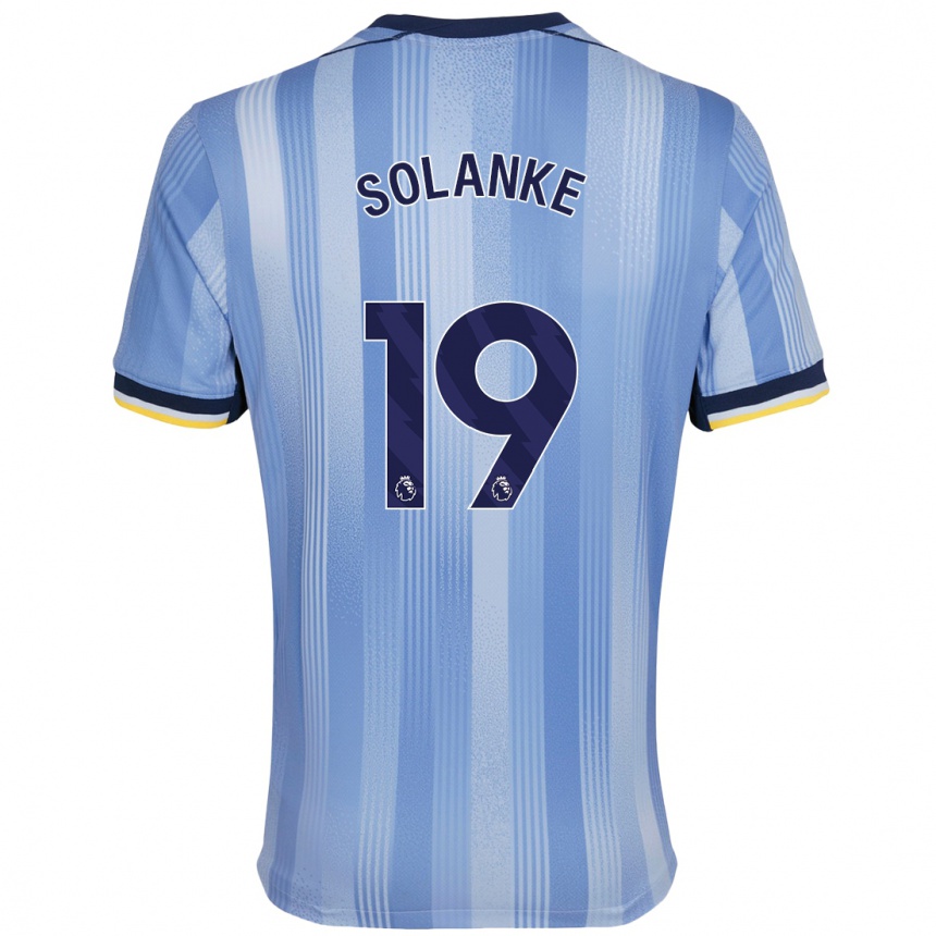 Kids Football Dominic Solanke #19 Light Blue Away Jersey 2024/25 T-Shirt Nz