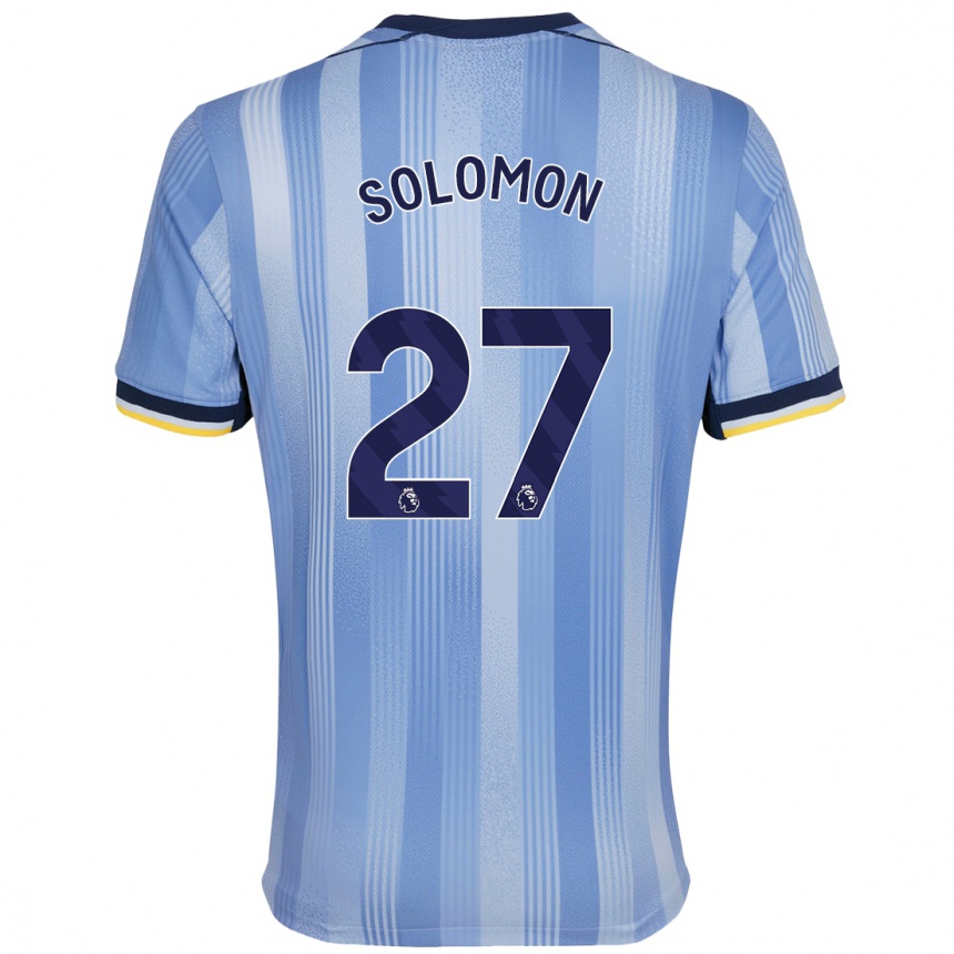 Kids Football Manor Solomon #27 Light Blue Away Jersey 2024/25 T-Shirt Nz