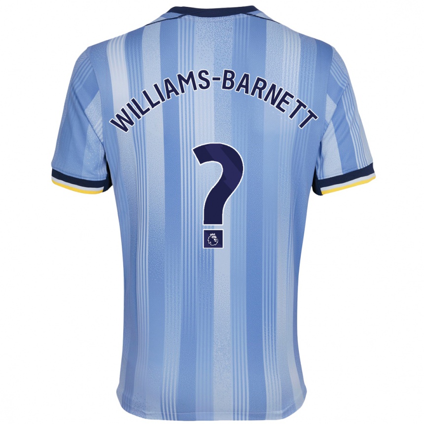 Kids Football Lucá Williams-Barnett #0 Light Blue Away Jersey 2024/25 T-Shirt Nz