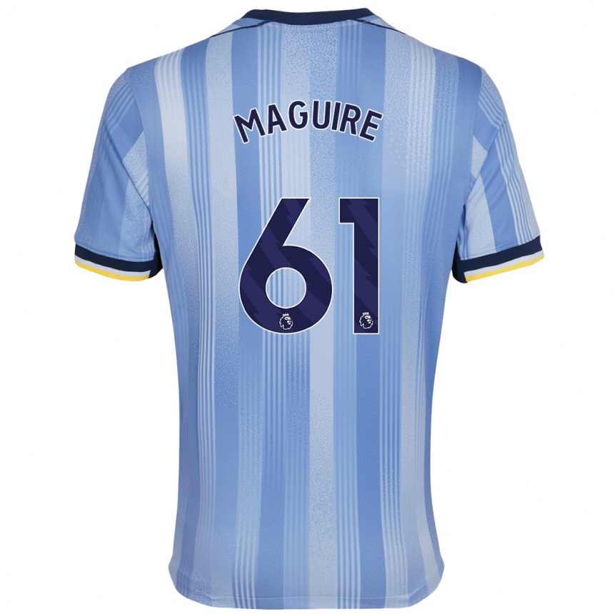 Kids Football Aaron Maguire #61 Light Blue Away Jersey 2024/25 T-Shirt Nz