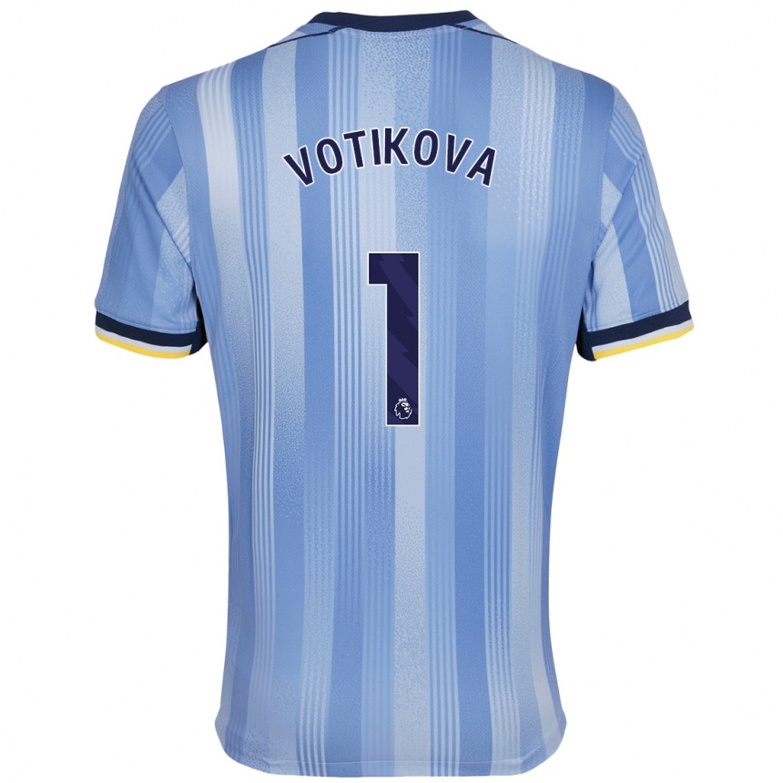 Kids Football Barbora Votíková #1 Light Blue Away Jersey 2024/25 T-Shirt Nz