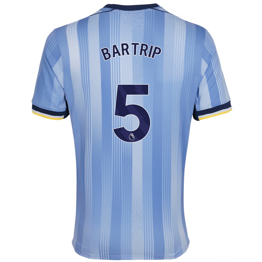 Kids Football Molly Bartrip #5 Light Blue Away Jersey 2024/25 T-Shirt Nz