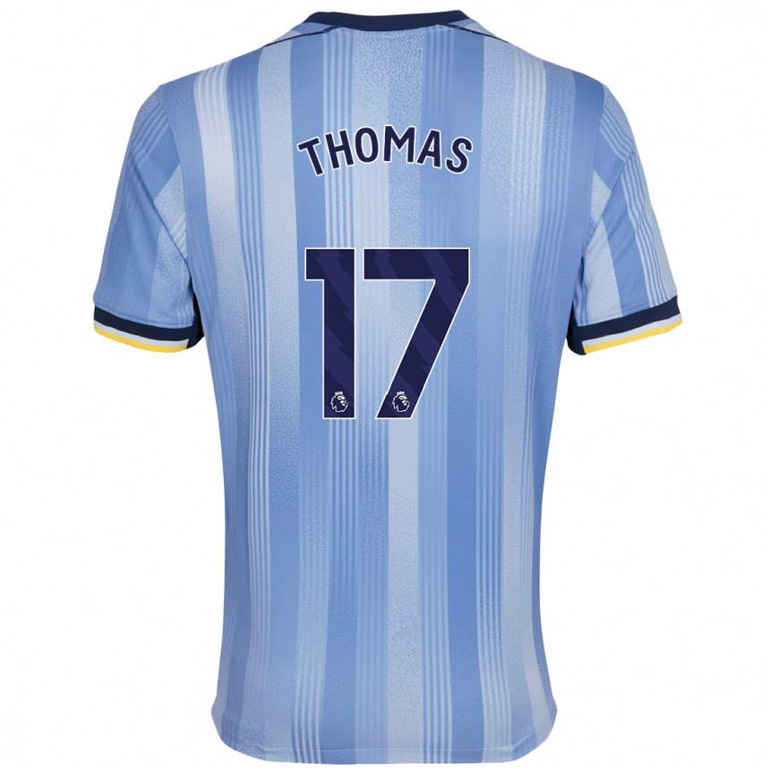 Kids Football Martha Thomas #17 Light Blue Away Jersey 2024/25 T-Shirt Nz