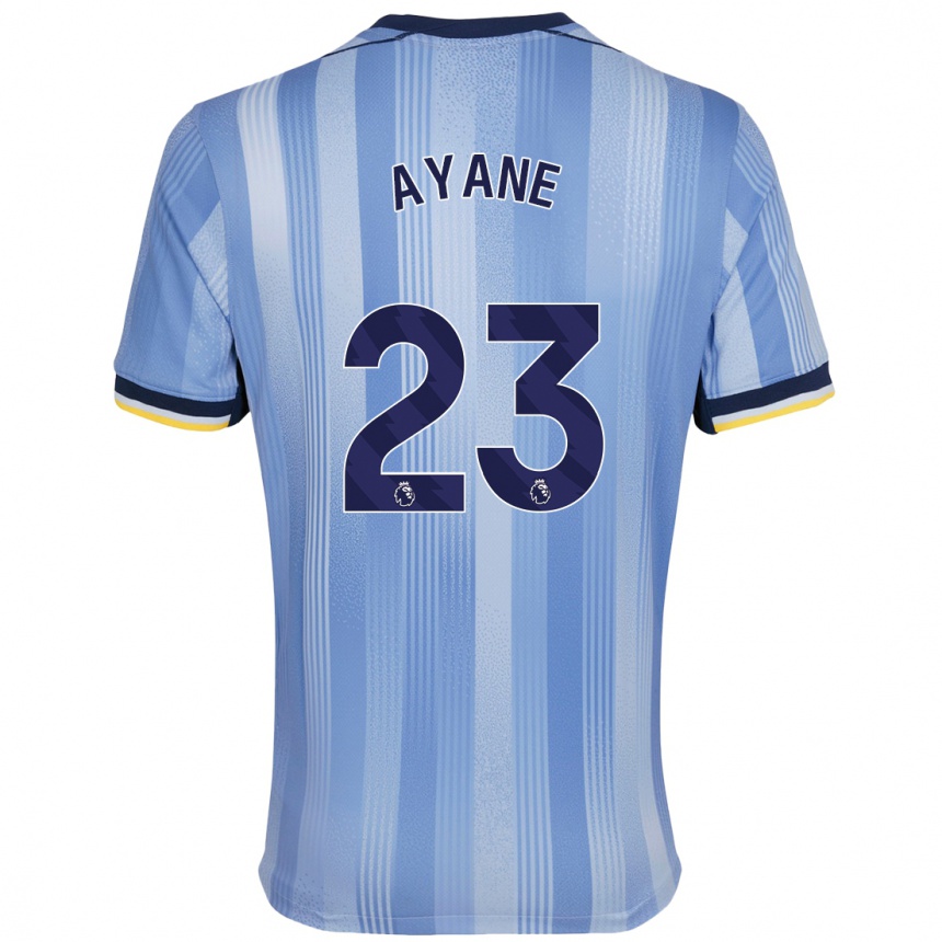 Kids Football Rosella Ayane #23 Light Blue Away Jersey 2024/25 T-Shirt Nz