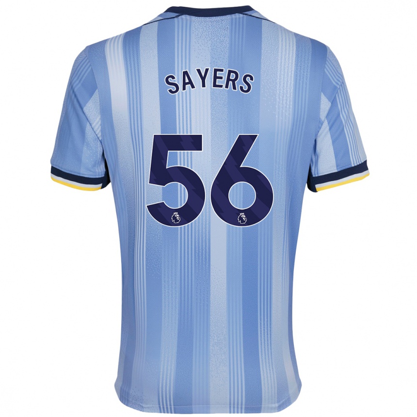 Kids Football Charlie Sayers #56 Light Blue Away Jersey 2024/25 T-Shirt Nz