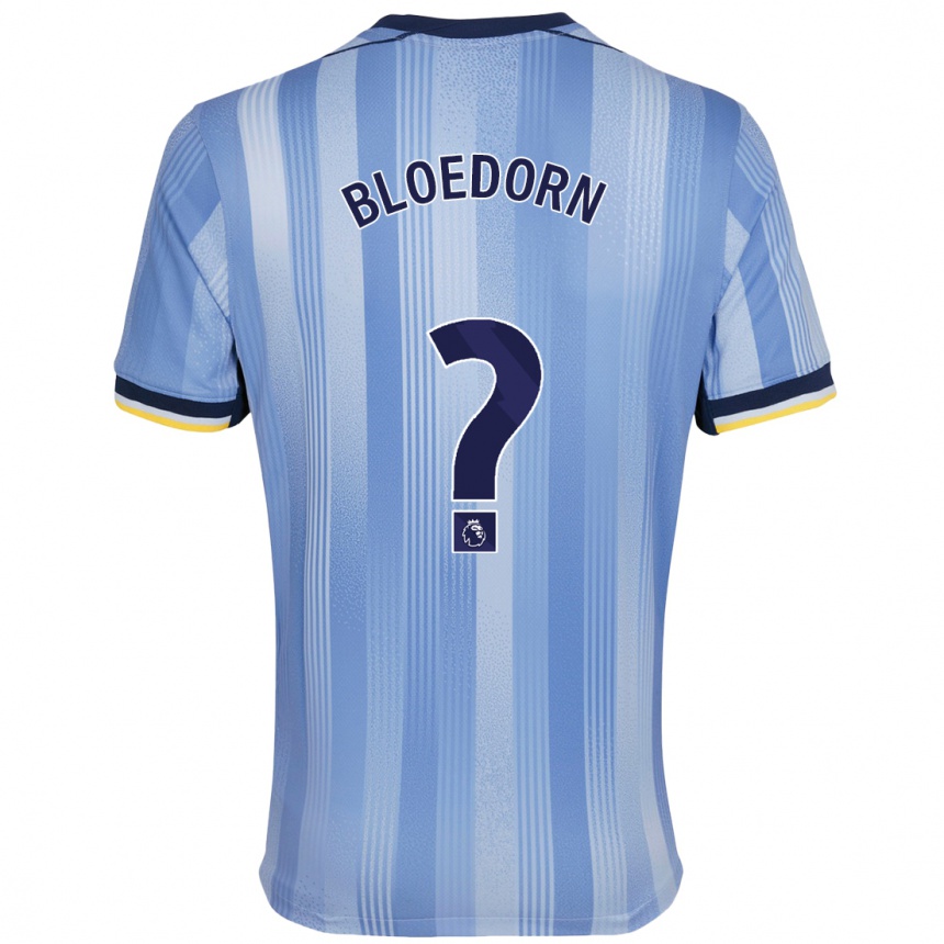 Kids Football Carey Bloedorn #0 Light Blue Away Jersey 2024/25 T-Shirt Nz