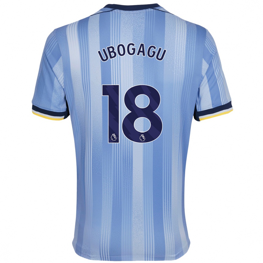 Kids Football Chioma Ubogagu #18 Light Blue Away Jersey 2024/25 T-Shirt Nz