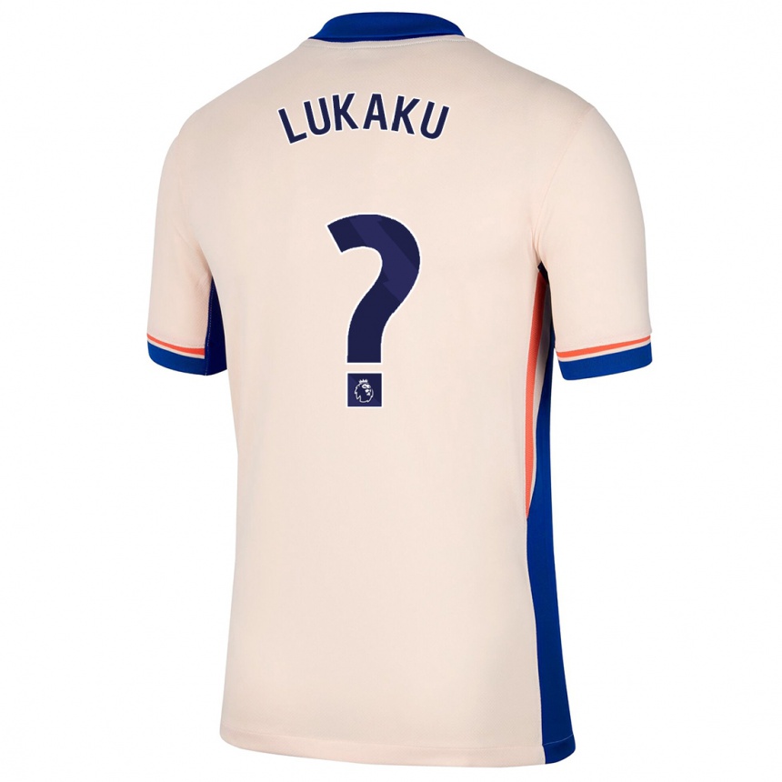 Kids Football Romelu Lukaku #0 Light Beige Away Jersey 2024/25 T-Shirt Nz