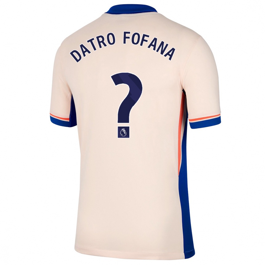 Kids Football David Datro Fofana #0 Light Beige Away Jersey 2024/25 T-Shirt Nz