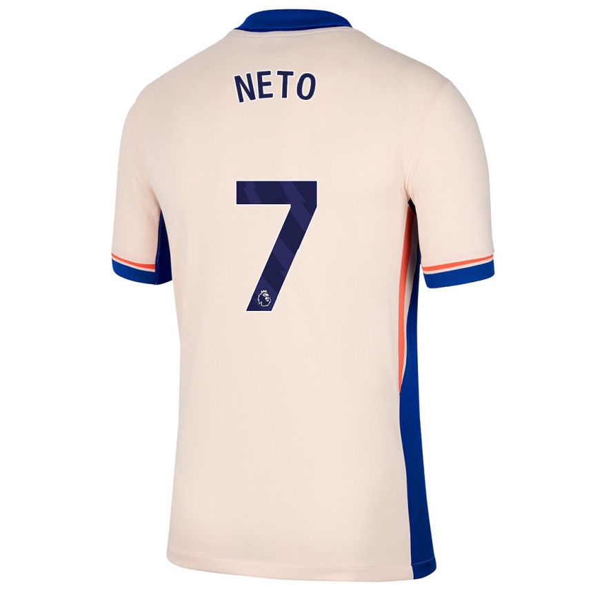 Kids Football Pedro Neto #7 Light Beige Away Jersey 2024/25 T-Shirt Nz