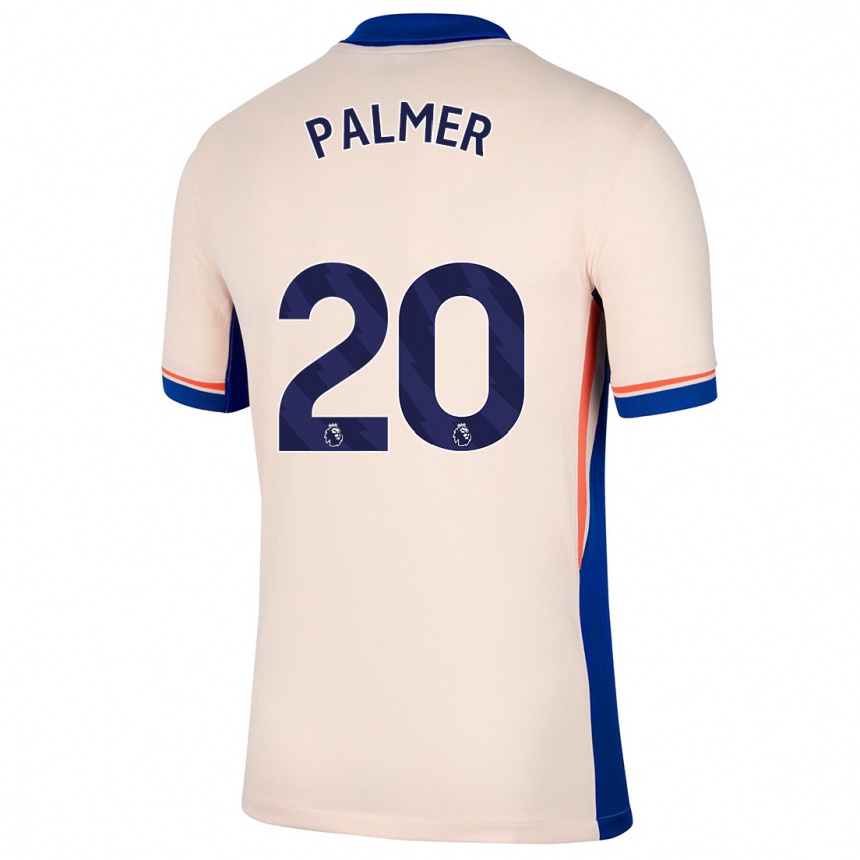 Kids Football Cole Palmer #20 Light Beige Away Jersey 2024/25 T-Shirt Nz