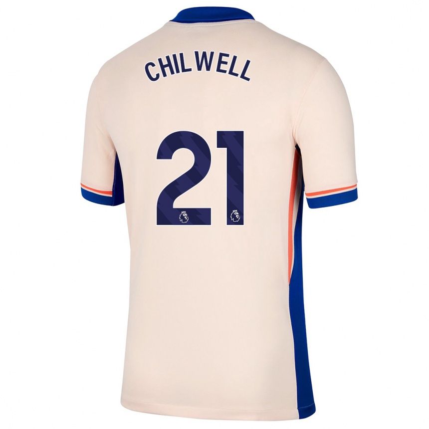 Kids Football Ben Chilwell #21 Light Beige Away Jersey 2024/25 T-Shirt Nz