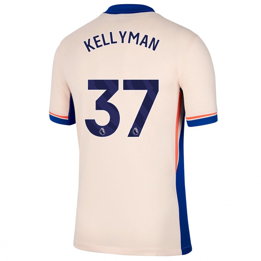 Kids Football Omari Kellyman #37 Light Beige Away Jersey 2024/25 T-Shirt Nz