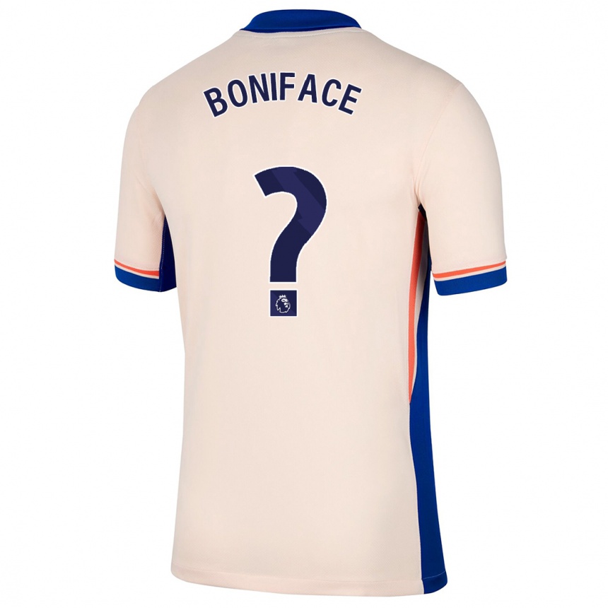 Kids Football Somto Boniface #0 Light Beige Away Jersey 2024/25 T-Shirt Nz