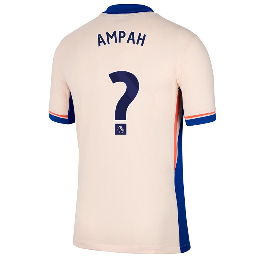 Kids Football Ato Ampah #0 Light Beige Away Jersey 2024/25 T-Shirt Nz