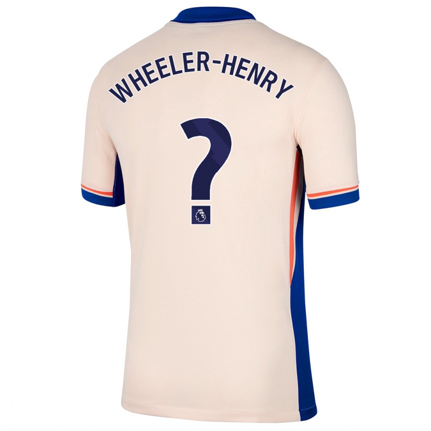 Kids Football Joseph Wheeler-Henry #0 Light Beige Away Jersey 2024/25 T-Shirt Nz