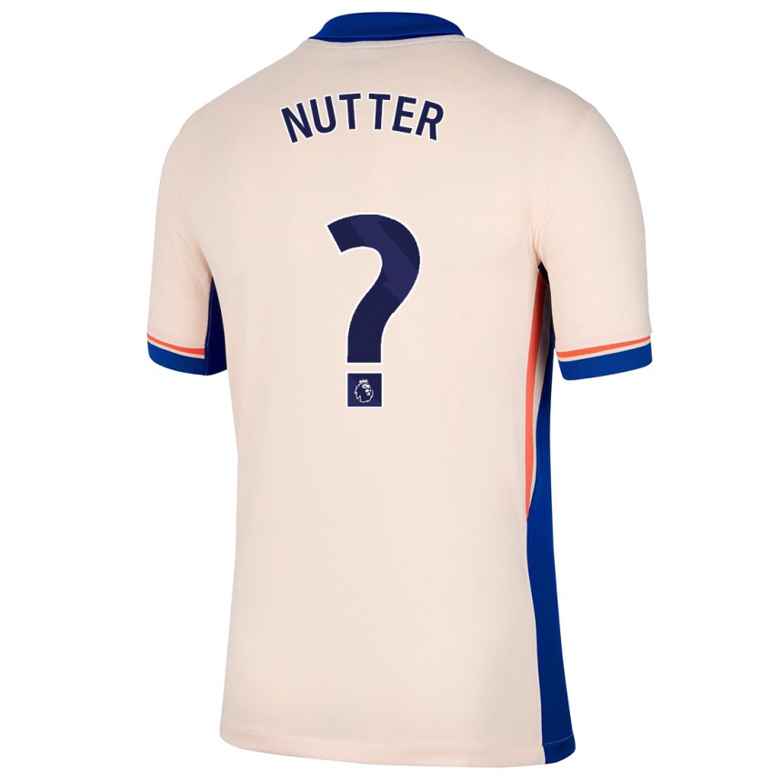 Kids Football Walter Nutter #0 Light Beige Away Jersey 2024/25 T-Shirt Nz