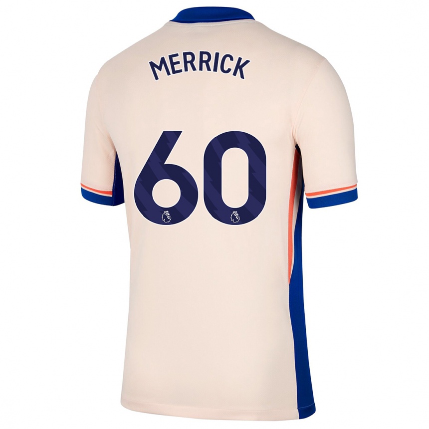 Kids Football Max Merrick #60 Light Beige Away Jersey 2024/25 T-Shirt Nz