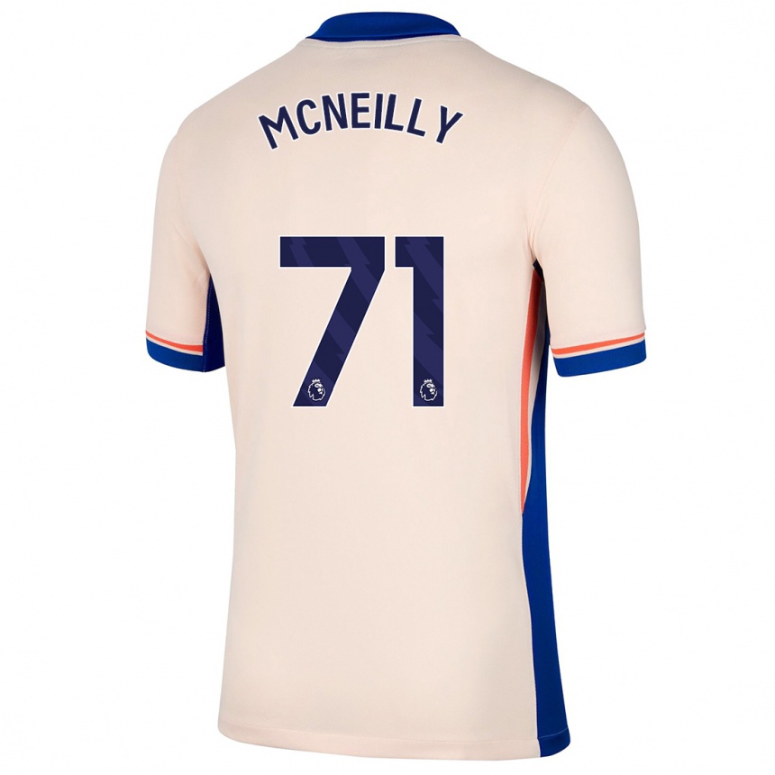 Kids Football Donnell Mcneilly #71 Light Beige Away Jersey 2024/25 T-Shirt Nz