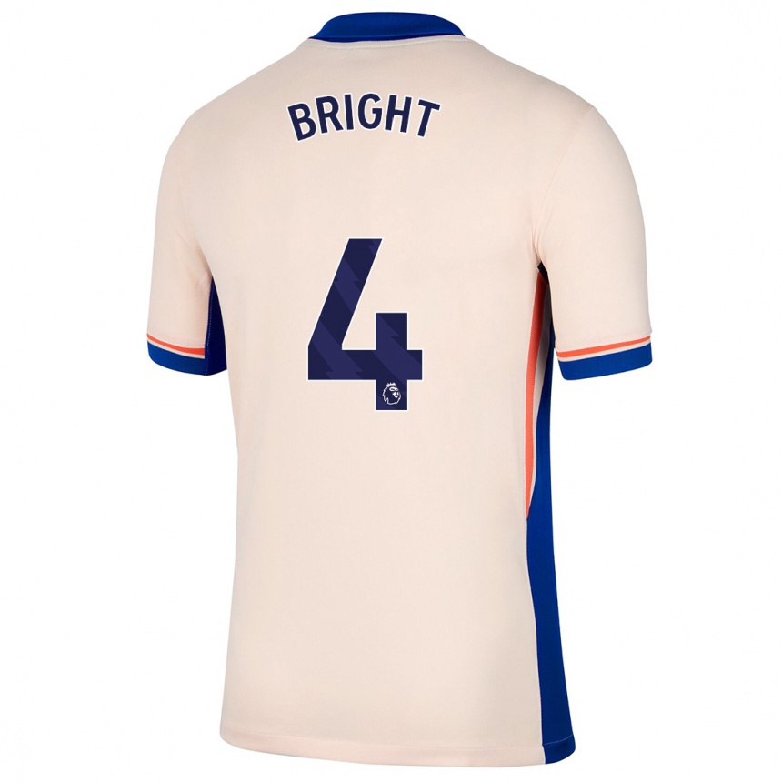 Kids Football Millie Bright #4 Light Beige Away Jersey 2024/25 T-Shirt Nz