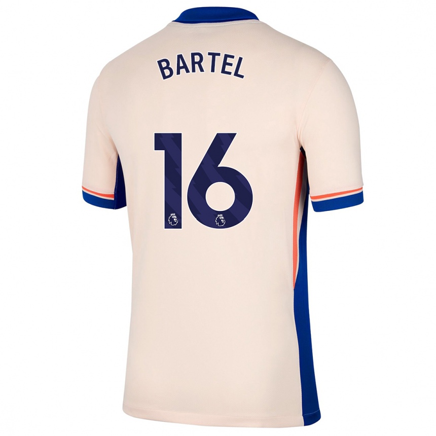 Kids Football Júlia Bartel #16 Light Beige Away Jersey 2024/25 T-Shirt Nz