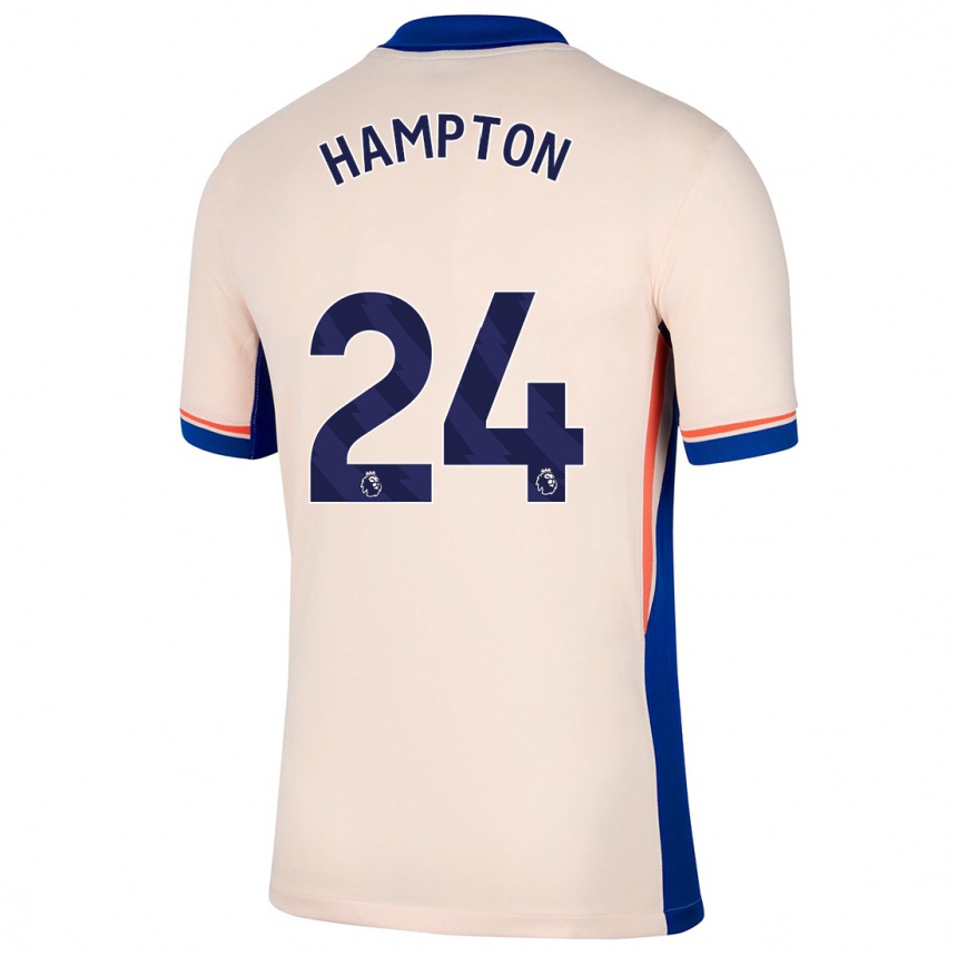 Kids Football Hannah Hampton #24 Light Beige Away Jersey 2024/25 T-Shirt Nz