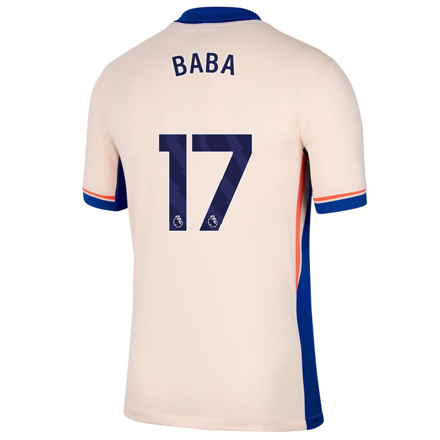 Kids Football Abdul-Rahman Baba #17 Light Beige Away Jersey 2024/25 T-Shirt Nz