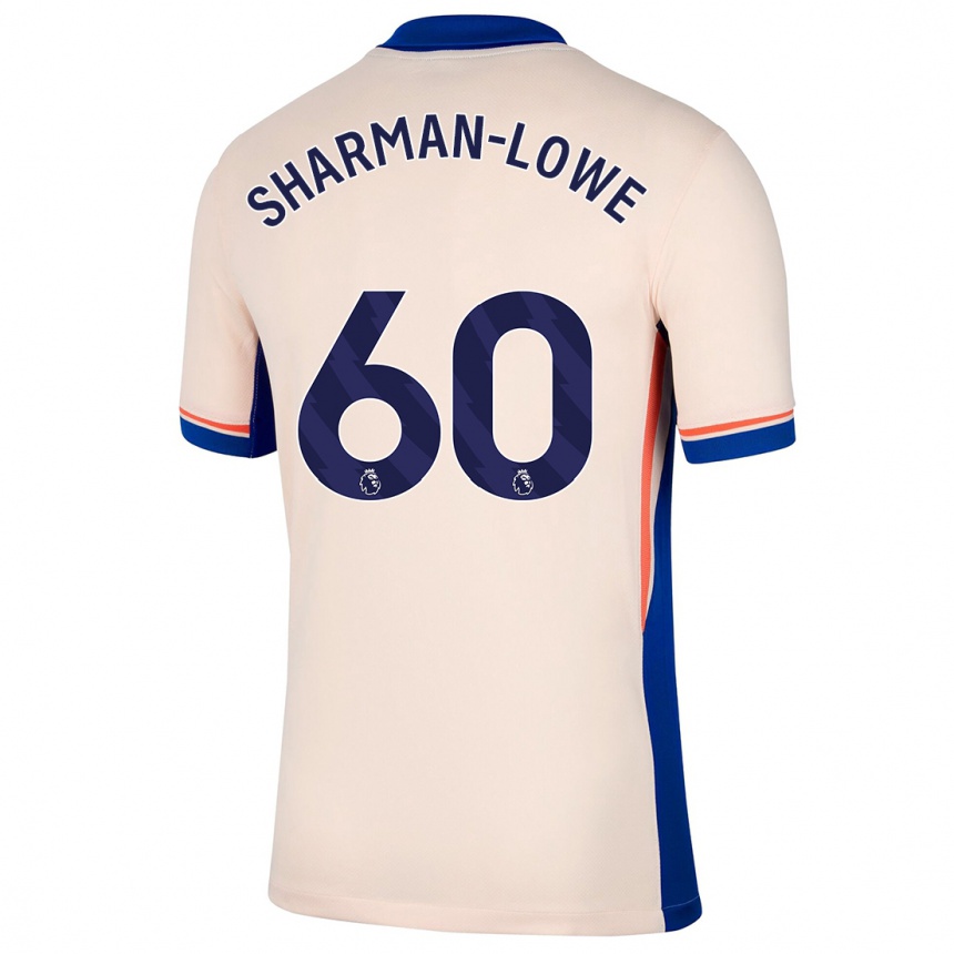 Kids Football Teddy Sharman-Lowe #60 Light Beige Away Jersey 2024/25 T-Shirt Nz