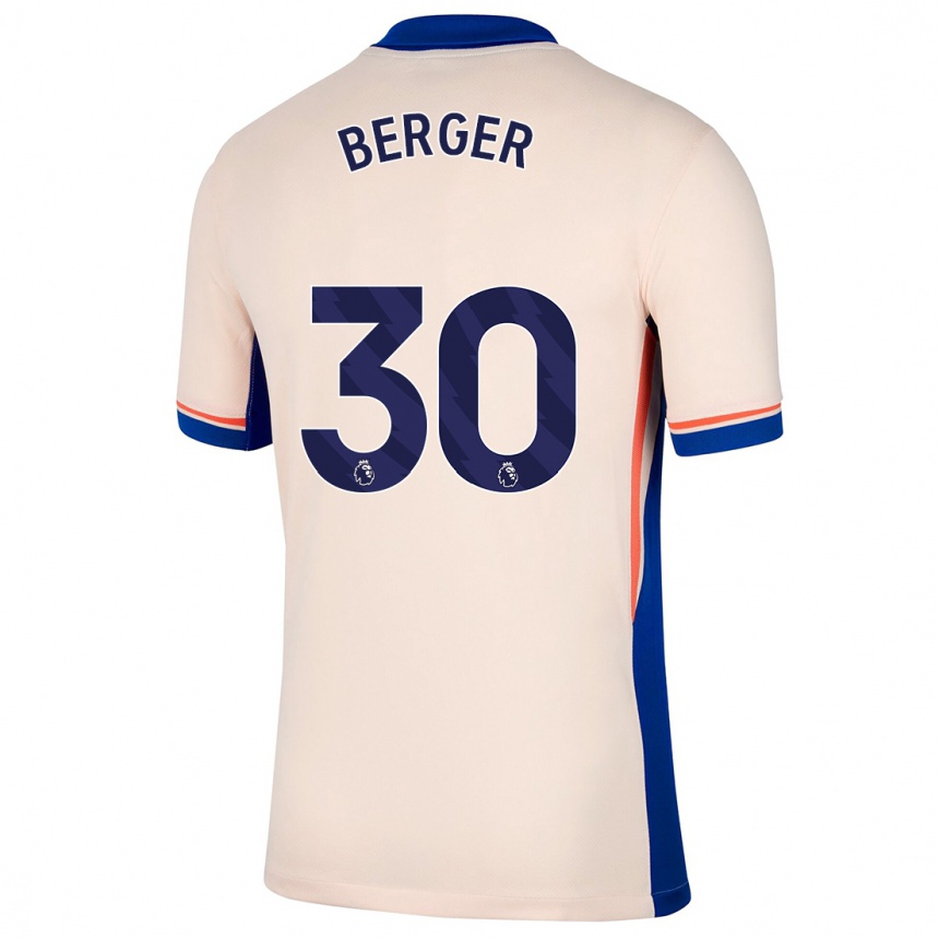 Kids Football Ann-Katrin Berger #30 Light Beige Away Jersey 2024/25 T-Shirt Nz