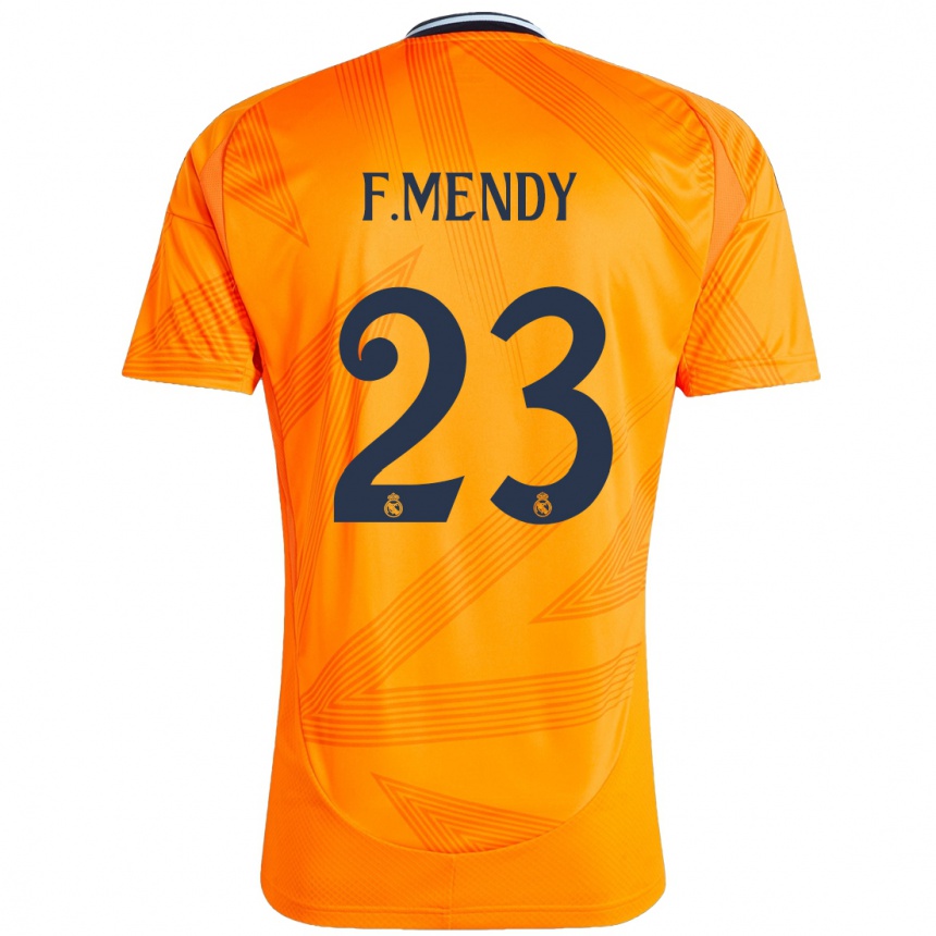 Kids Football Ferland Mendy #23 Orange Away Jersey 2024/25 T-Shirt Nz