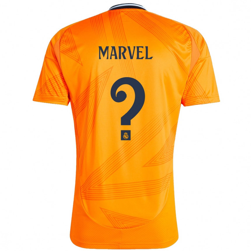 Kids Football Marvel #0 Orange Away Jersey 2024/25 T-Shirt Nz