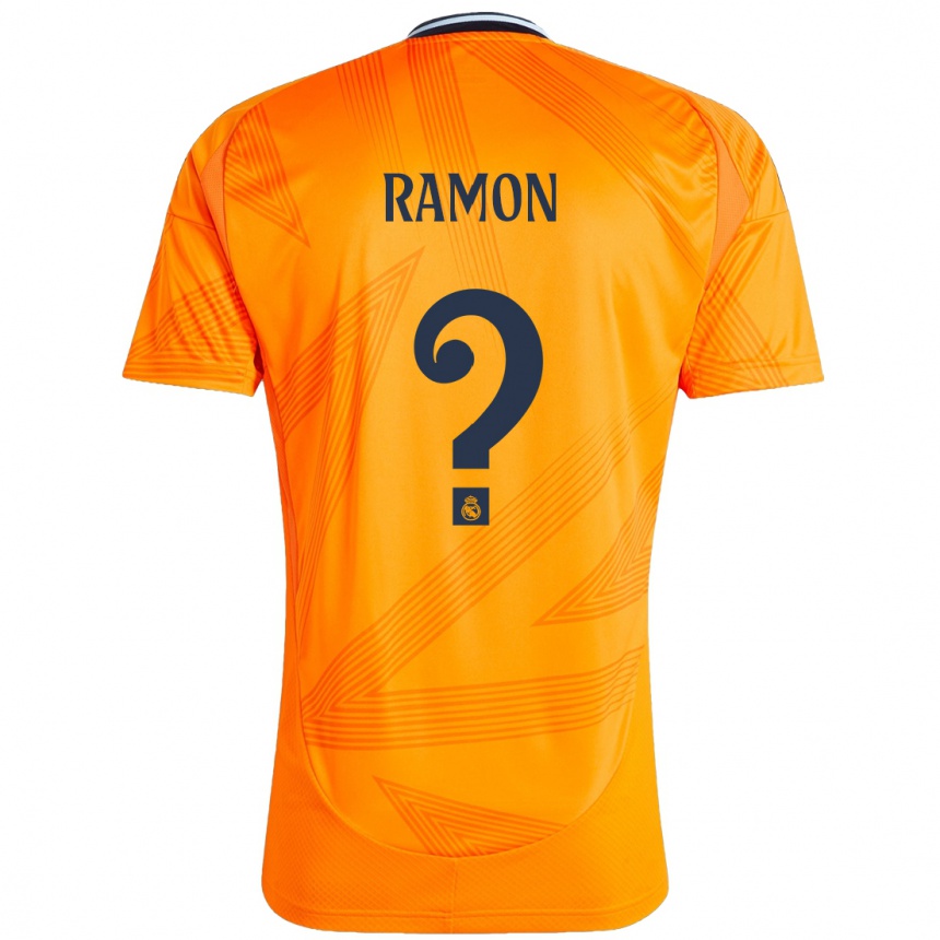 Kids Football Jacobo Ramon #0 Orange Away Jersey 2024/25 T-Shirt Nz